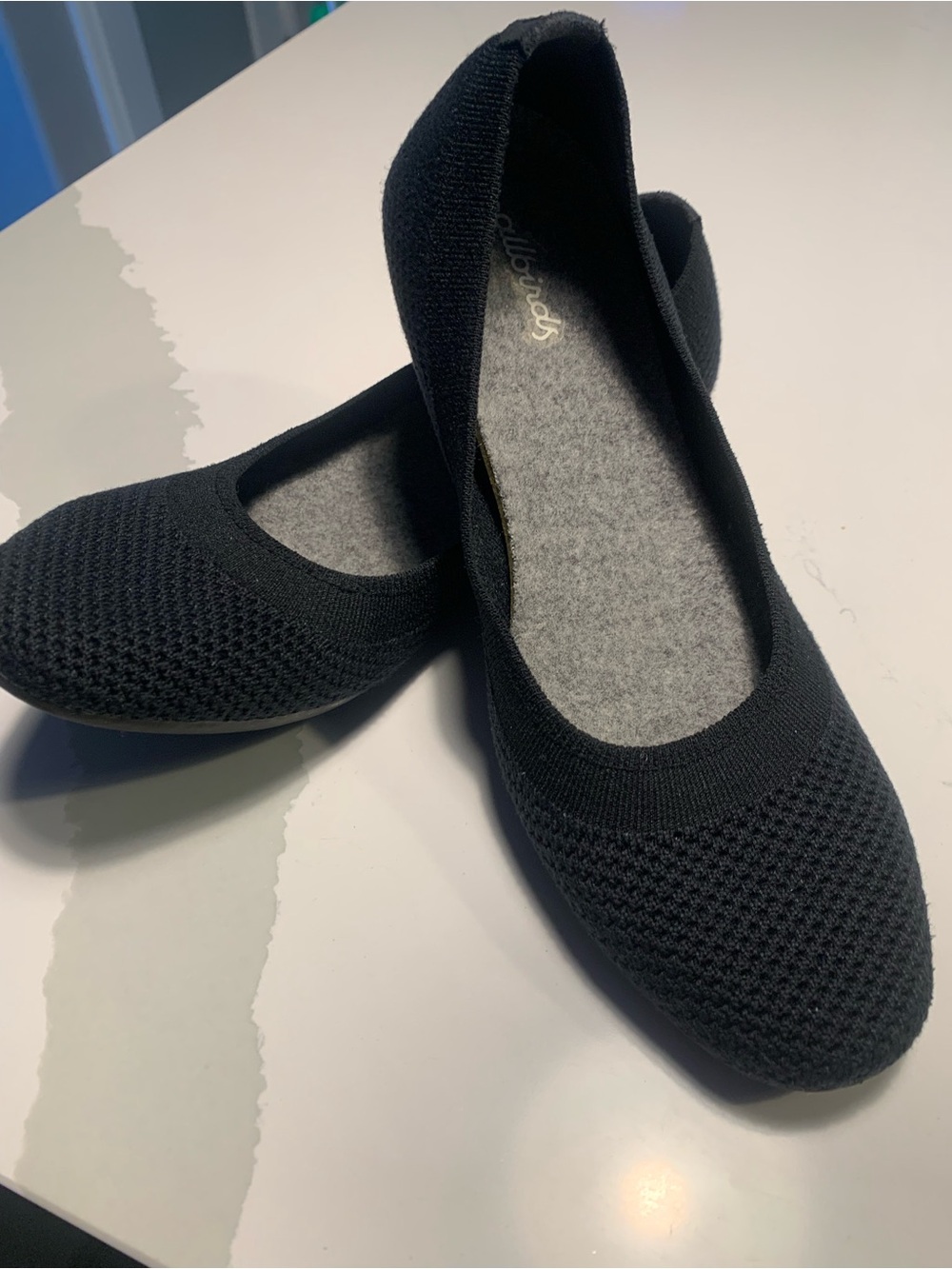 allbirds Black Knit Ballet Flats - Slip-On Comfort